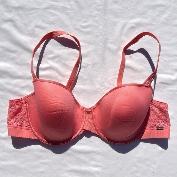Chantelle Mademoiselle Underwire Bra 38C Salmon Pink C11620 - Picture 1 of 4